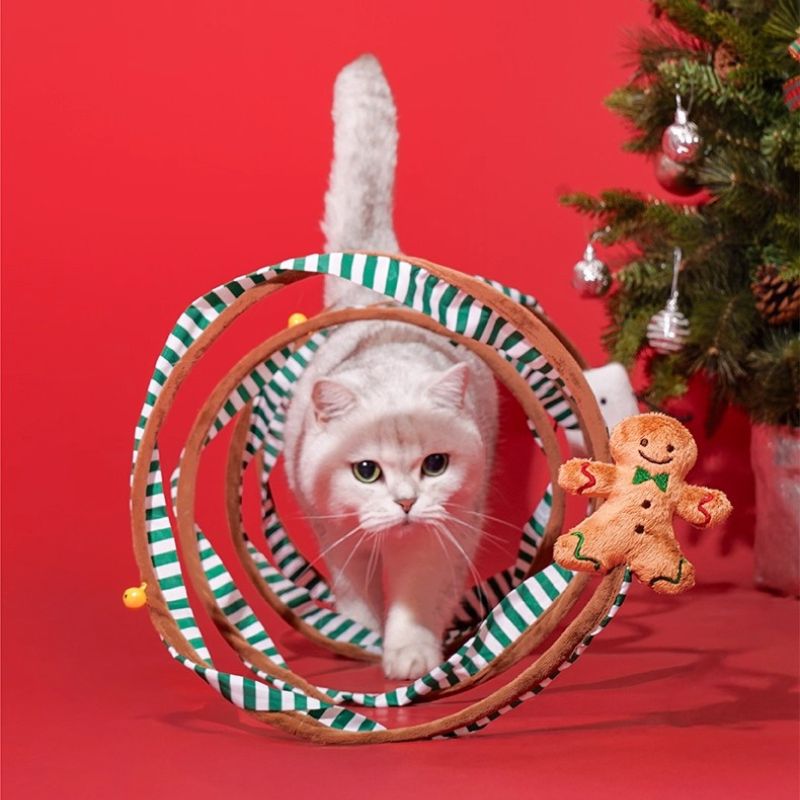 PAWVVY Christmas Cat Tunnel