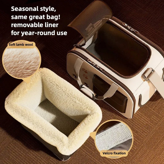 Winter Warmth Cat Carrier Portable for Outings