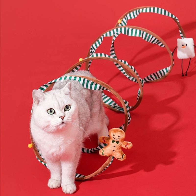 PAWVVY Christmas Cat Tunnel