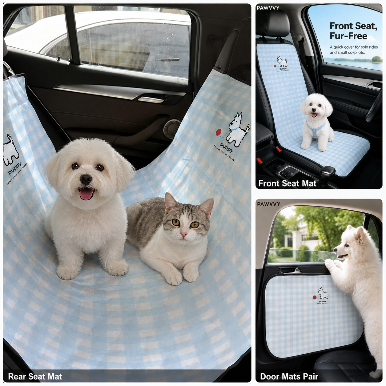 PAWVVY full kit with blue door mats clean collage